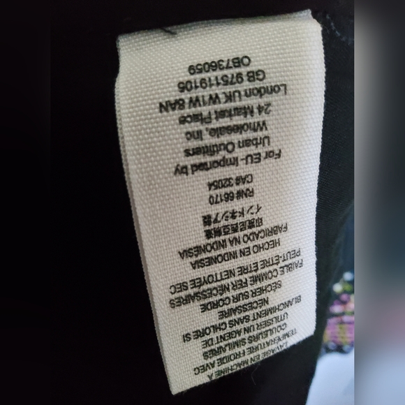 Free People Coryn Black Print Long Sleeve Dress- Sz 8 {NWT} - Picture 8 of 8